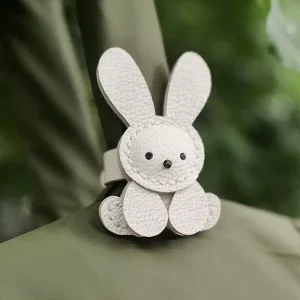 Creative Rabbit Bag Charm PU Leather Material Adjustable Design Fits Various Bag Charm Accessory Ideal Gift for Ladies