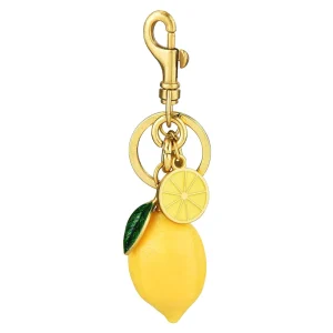 Creative Resin Simulated Lemon Car Keychain Bag Pendant Couple Cute Keychain Charms