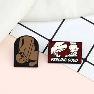 Creative Sexy Punk Lapel Pin for Adult Couple Gifts