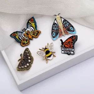 Creative Trendy Cartoon Butterfly Oil Drop Enamel Lapel Pin Brooch Badge Bag Gift Men Women Fashion Jewelry Accessories