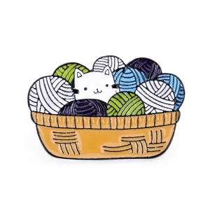 Creative Wool Cat Enamel Pin Popular Metal Collection Badge Custom Delicate Mini Lapel Pin
