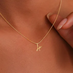 Cross Border Fashion Ins Wind 26 Love Alphabet Pendant Stainless Steel Link Necklace Trendy Women