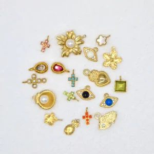Cross Border Fashion Trend Accessories Stainless Steel Zircon Pearl Shell Eye Pendant Fashion Pendants & Charms