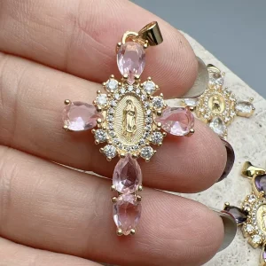 Cross Pendant Crystal Zircon Fashion Necklace Pendant Accessories