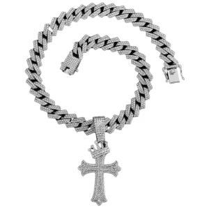 Cross Pendant Hac Kolyeli Ozel Miami Erkek Kuba Link Zincir