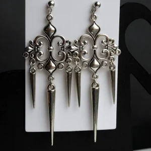Cross Rivet Drop Earrings Punk Silver Charm Earrings Gothic Jewelry Korean Style Fashion Women Accessories