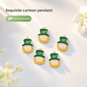 Cross border DIY Oil drop Cartoon Headscarves Style Pendant Accessories Factory Direct Mixed batch Options Alloy