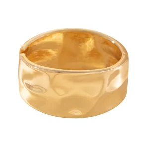 Cross border Explosives Cold Wind Personality Concave Convex Texture Gold Open Cuff Bangle Liquid Smooth Alloy Electroplated