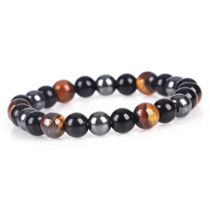 Cross border New Arrival 8mm Multicolor Agate Mixed Strand Unisex Bracelet Jewelry Hand Ornament