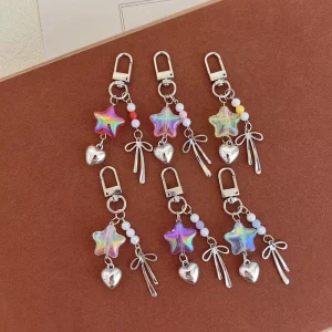 Cross-border Y2K Sweet & Cool Busty Style Bow Keychain Phone Earphones Bags Bow Accessories