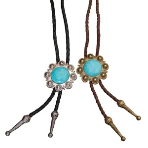 Cross border for European American Style Personalized Turquoise Pattern Alloy Electroplated Fashion Necklace
