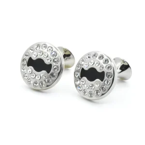 Crystal Diamond Elegant Cufflinks Custom Men’s Suit Shirt Fashion Accessory Wedding Tuxedo Trendy Jewelry Gift Set