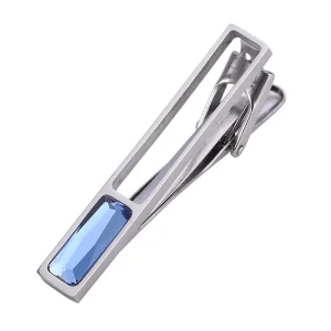 Crystal Diamond Elegant Tie Clip Custom Men’s Suit Shirt Fashion Accessory Tie Bar Wedding Tuxedo Trendy Jewelry Pin