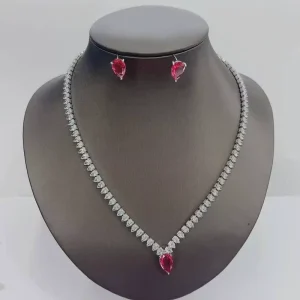 Crystal Fashion Necklace Earring Set