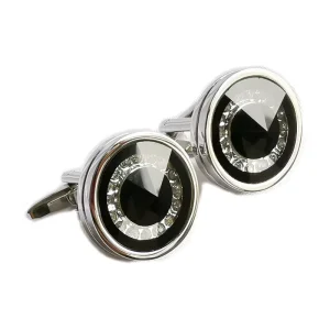 Crystal Premium Elegant Cufflinks Custom Men’s Suit Shirt Fashion Accessory Wedding Tuxedo Trendy Jewelry Gift Set
