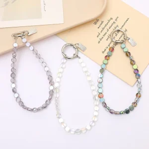Crystal Rhinestone Beaded Pendant Bag Charm Accessories Phone Case Keychain Jewelry