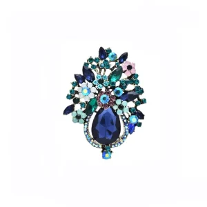 Crystal Style Flower Brooches Women Unisex Beautiful Fashion Party Office Brooch Pin Factory