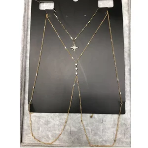 Crystal Zinc Alloy Sexy Bikini Body Jewelry Belly Chain for Women