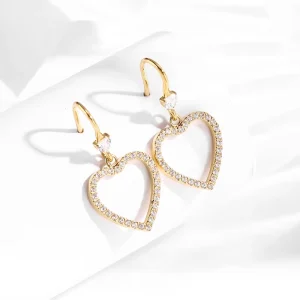 Cubic Zirconia Stainless Steel Ear Hook Drop Earrings Fashion Cross Border Accessory