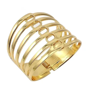 Cuff Bracelets for Women Punk Wide Bangles Gold Silver Color Femme Fashion Feminino Pulseira Jewelry