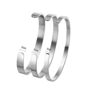 Cuff C Shape Bracelet Men Gifts Bracelets Numbers Stainless Steel Jewelry Custom Size Designs Fast Making and Delivery