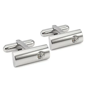 Cuff Links Father’s Day Present Stainless Steel Elegant Fashion Austria Crystal Rhinestone Shirt Cufflinks for Men and Women