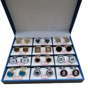 Cufflinks For Men Custom Logo Cuff Links And Tie Clip Men’s Suit Shirt Metal Stainless Steel Cufflinks Luxury With Box Packing