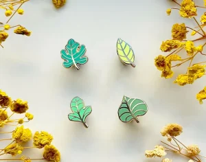 Cufflinks Own Design Logo Metal Cufflinks Green Leaf Square Shape Custom Cufflinks for Men Luxury