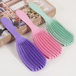 Curved Handle Comb Defining Curly Hair Comb Bouncy Curl Brush Curl Defining Hairstyle Beard Brush And Comb Set Meridian Massager