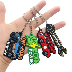 Custom 2D Compass Rubber Keychain Personalized Soft PVC Keychain Promotional Anime Keychains