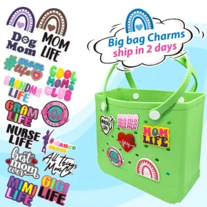 Custom 2D PVC Bag Charms Nurse Life Cute Kawaii Colorful Words Bag Accessories Charms for Moms