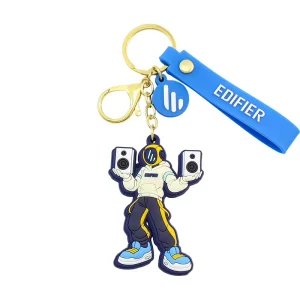 Custom 2D PVC Keyring Anime Cartoon UV Printing Waterproof Plastic Keychain with Custom Color and Logo