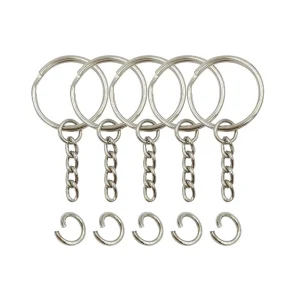 Custom 30mm Stainless Steel Keychain Personalized Round Iron Metal Key Hardware Accessories