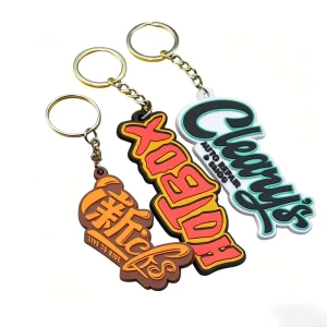 Custom 3D PVC Letter Keychains Soft Rubber Keyring Fashion Logo Gift Keychains for Backpack