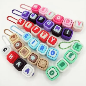 Custom 3D Printed Mini Square Mechanical Switch Clicker Sensory Decompression Tool Stress Relief Keyboard Fidget Keychain