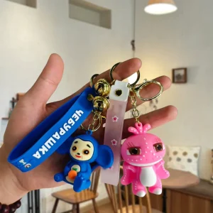 Custom 3D Soft Rubber Pendant 3D Cartoon Car Keychain