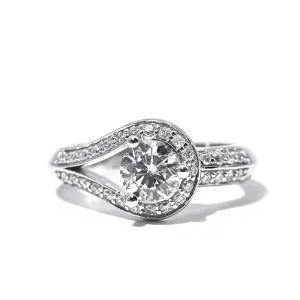 Custom 5mm Round Brilliant Cut Ring for Women Fashionable and Versatile Casual Items Wedding Jewelry