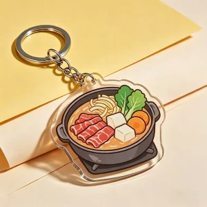 Custom Acrylic Full Color Keychain Double Sided UV Printing Holographic Acrylic Charm Export Quality Souvenir