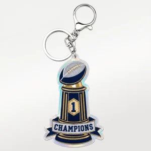 Custom Acrylic Keychain Felt Embroidery Bag Charm Personalized Luxury Designer Game Day Keyring EYD
