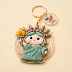 Custom Acrylic Plastic Keychain Plush Luxury Personalized Designer logo Bag Charms Luxury Chenille Fur Pu Flock Cute Mini Bag