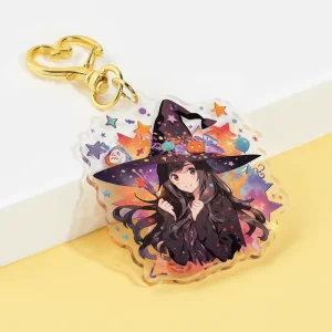 Custom Animation Key Chain Custom Color Transparent Edge Acrylic Key Chain Ladder Color Edge