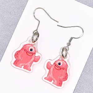 Custom Anime Acrylic Earrings Trendy Waterdrop Resin Acrylic Earrings Handmade