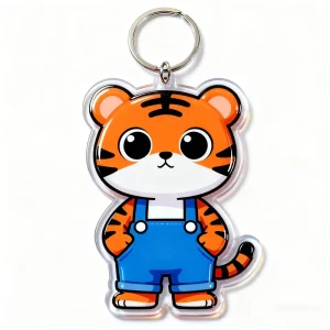 Custom Anime Acrylic Keychain Personalized Keyring Clear Epoxy Logo Keychain Gift