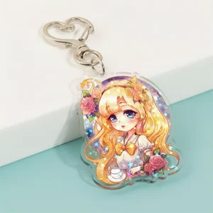 Custom Anime Transparent Acrylic Keychain HD Printing Promotional Gifts With Custom Logo