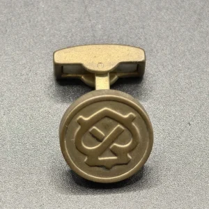 Custom Antique Brass Logo Cufflinks Zinc Alloy Vintage Embossed Corporate Branding Wedding Unisex Heritage Events