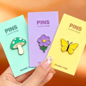 Custom Antique Enamel Pins Cute Plant Design Silver Gold Plated Brass Metal Lapel Pins Brooches Fashion Jewelry for Women’s