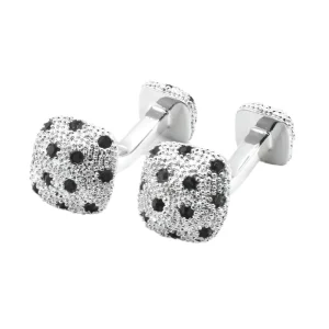 Custom Black Crystal Diamond Cufflinks Mens Suit Shirt Fashion Accessory Wedding Tuxedo Custom Jewelry Cufflink Studs
