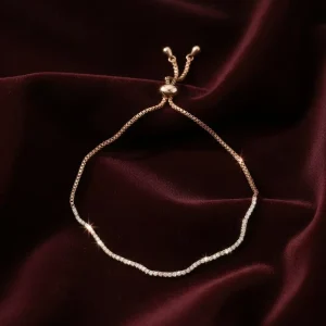 Custom Bracelet Wavy Stone Bracelet Open Adjustable Chain Secure Clasp Minimalist Jewelry Modern for Women Bracelet