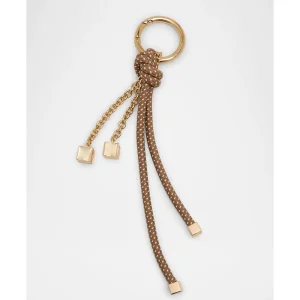Custom Braided Rope Bag Charm Keychain Luxury Tassel Metal Chain Bag Accessories OEM ODM Manufacturer