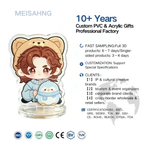 Custom Branding Acrylic Keychain Custom Logo Pattern Artwork High Clear Acrylic Pendant Corporate Promotional Gift Bulk